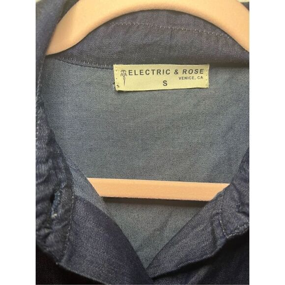 New Electric & Rose Denim Blue Shirt Dress - Picture 3 of 6